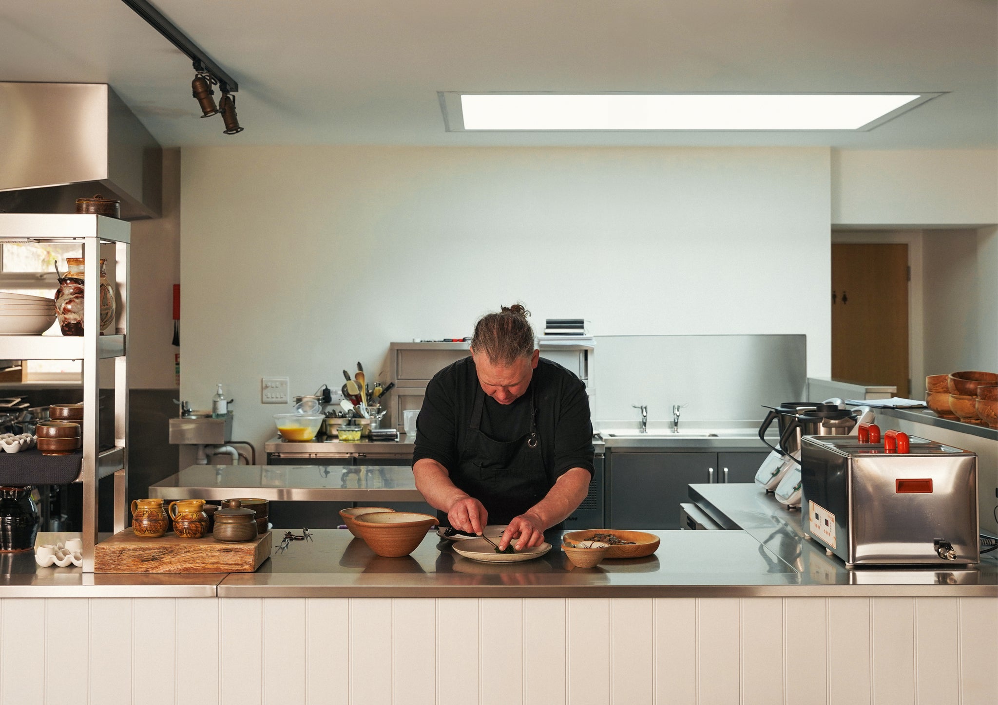 Chef cooking in kitchen