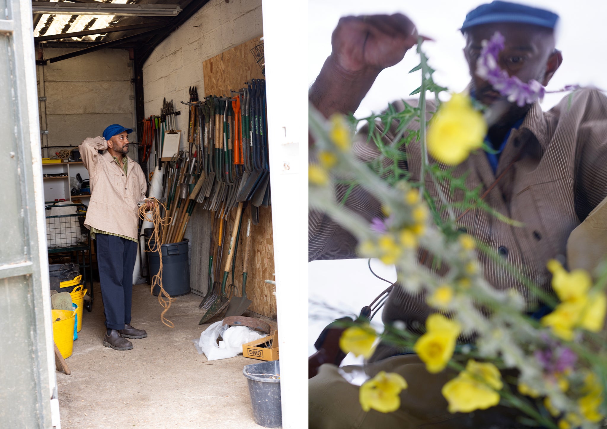 A man in a shed