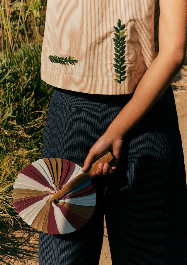 Khmer Fan | Buckthorn/Coral