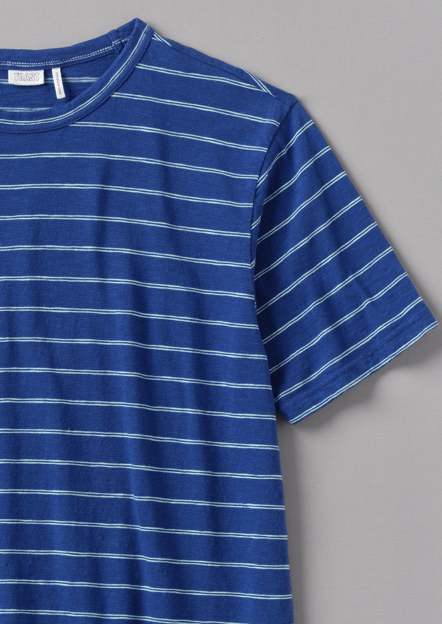 Theo Cotton Stripe Short Sleeve Tee | Thistle/Summer House Green