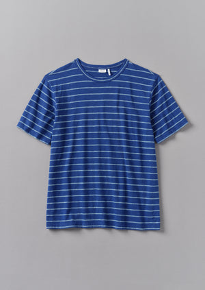 Theo Cotton Stripe Short Sleeve Tee | Thistle/Summer House Green