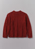 Donegal Wool High Neck Easy Sweater | Red Granite