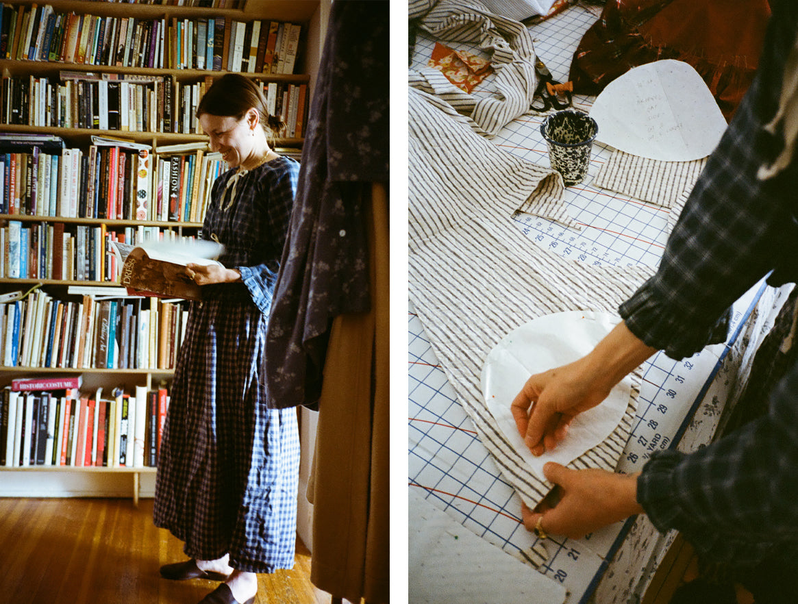 Designer Sarah Jean Culbreth in her New York home and studio