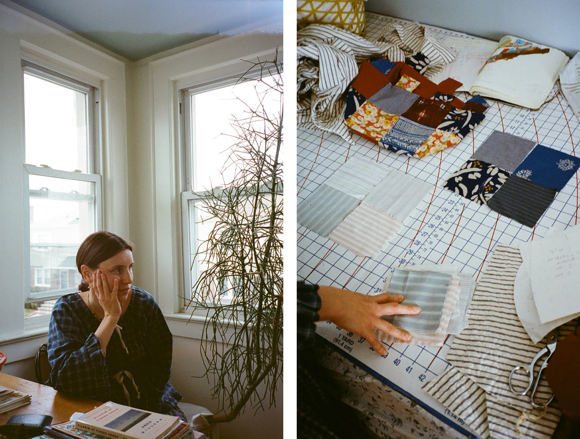 Designer Sarah Jean Culbreth in her New York home and studio