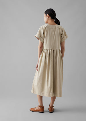 Needlecord Wrap Front Dress | Moonstone