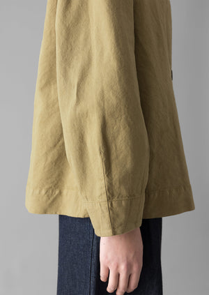 Cotton Linen Wrap Jacket | Golden Sand
